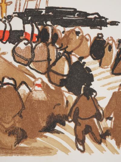 Mathurin MEHEUT : Bretagne, L’arrivée de la Croix, Gravure originale signée 2
