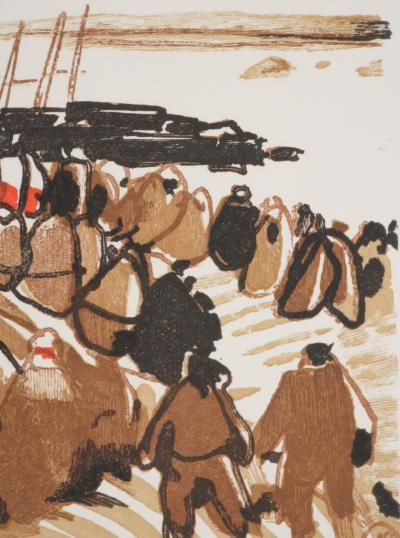 Mathurin MEHEUT : Bretagne, L’arrivée de la Croix, Gravure originale signée 2
