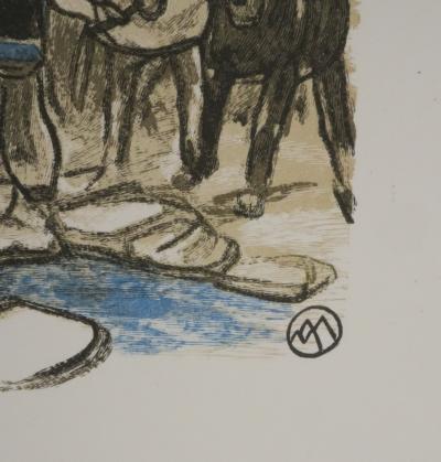 Mathurin MEHEUT : Bretagne, Au bord de la source, Gravure originale signée 2