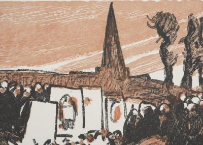 Mathurin MEHEUT : Bretagne, La procession, Gravure originale 2