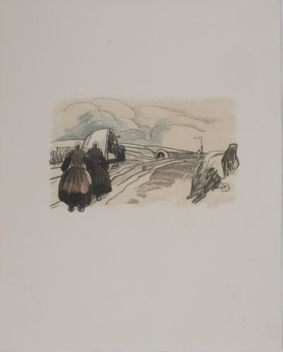 Mathurin MEHEUT : Bretagne, Le pèlerinage, Gravure originale signée 2