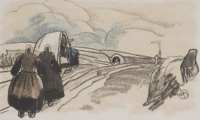Mathurin MEHEUT : Bretagne, Le pèlerinage, Gravure originale signée 2