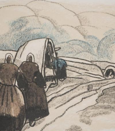 Mathurin MEHEUT : Bretagne, Le pèlerinage, Gravure originale signée 2