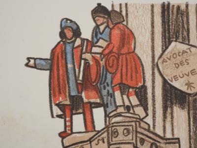 Mathurin MEHEUT : Bretagne, Procession pour Saint Yves, Gravure originale signée 2