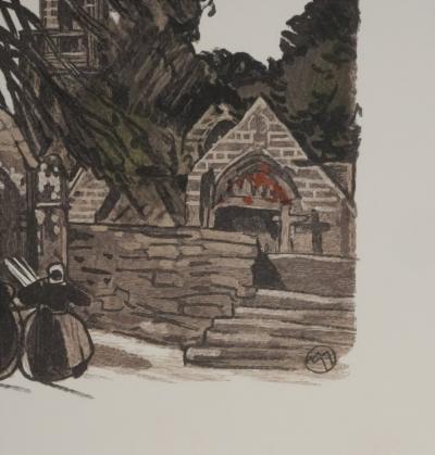 Mathurin MEHEUT : Bretagne, L’arrivée au sanctuaire, Gravure originale signée 2