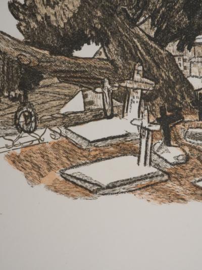 Mathurin MEHEUT : Les tombeaux sous les pins, Gravure originale signée 2