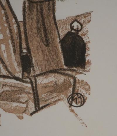 Mathurin MEHEUT : Bretagne, Les trois bretons, Gravure originale signée 2