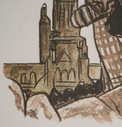 Mathurin MEHEUT : Bretagne, Les trois bretons, Gravure originale signée 2
