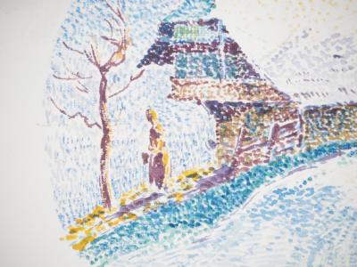 René LEVERD : Suisse, Chalet à Langnau, Aquarelle originale signée 2
