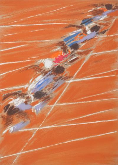 Pierre DOUTRELEAU : Sur le départ,  Lithographie originale signée 2