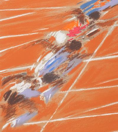 Pierre DOUTRELEAU : Sur le départ,  Lithographie originale signée 2