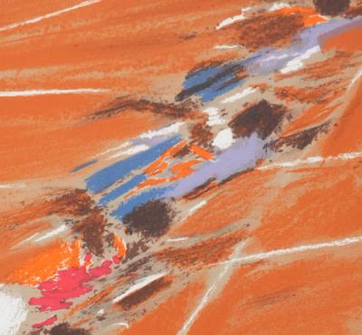 Pierre DOUTRELEAU : Sur le départ,  Lithographie originale signée 2