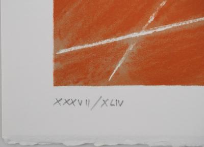 Pierre DOUTRELEAU : Sur le départ,  Lithographie originale signée 2