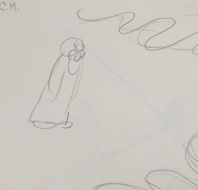 Jean EFFEL: The Golfer, Original Preparatory Drawing 2