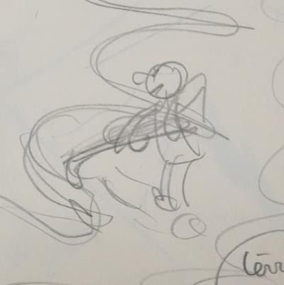 Jean EFFEL: The Golfer, Original Preparatory Drawing 2