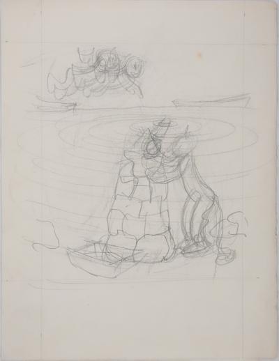 Jean EFFEL: The Pitfalls, Original Preparatory Drawing 2