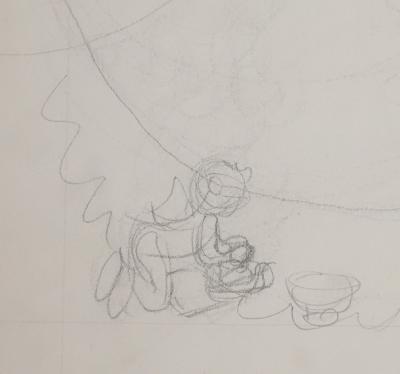 Jean EFFEL : Glaçage, Dessin préparatoire original 2