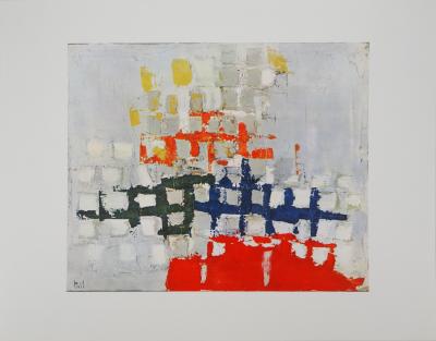 Nicolas DE STAEL : Composition abstraite, Héliogravure signée 2
