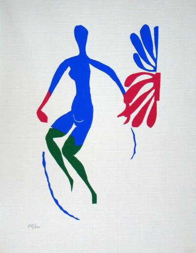Henri MATISSE (d'après) - Nu bleu, avec des bas verts, 1978, Lithographie à tirage limité 2