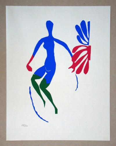 Henri MATISSE (d'après) - Nu bleu, avec des bas verts, 1978, Lithographie à tirage limité 2