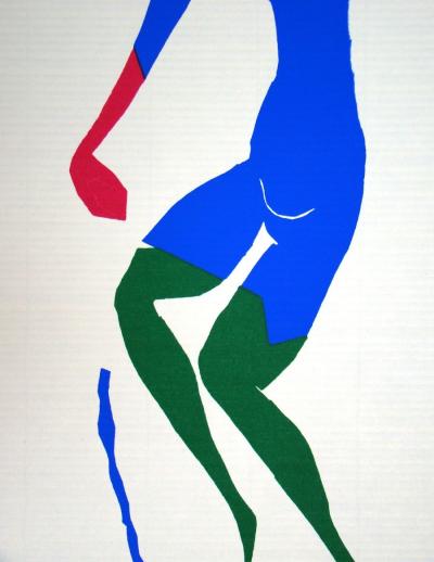 Henri MATISSE (d'après) - Nu bleu, avec des bas verts, 1978, Lithographie à tirage limité 2