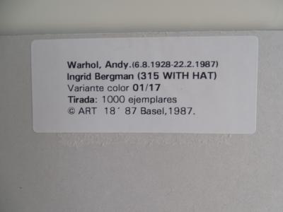 Andy WARHOL (after) - Portrait of Ingrid Bergman -  1987, serigrahy 2