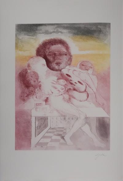 Popovic LJUBA : Silhouettes avec Hélène, Gravure originale signée 2
