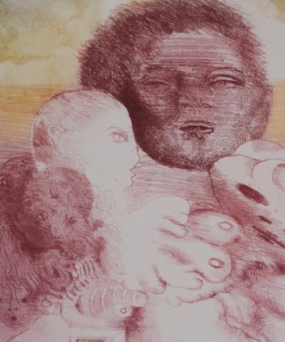 Popovic LJUBA : Silhouettes avec Hélène, Gravure originale signée 2
