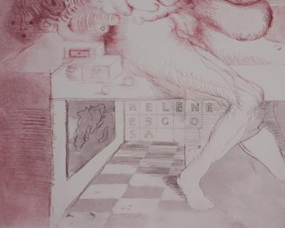 Popovic LJUBA : Silhouettes avec Hélène, Gravure originale signée 2