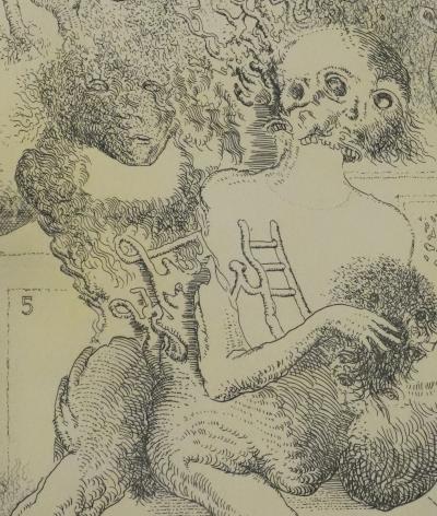 Popovic LJUBA : Dans son parc, Gravure originale signée 2