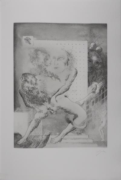 Popovic LJUBA : Art ou hasard, Gravure originale signée 2