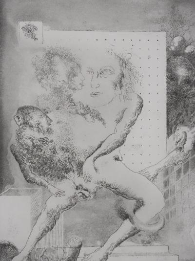 Popovic LJUBA : Art ou hasard, Gravure originale signée 2