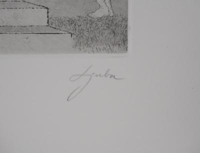Popovic LJUBA : Art ou hasard, Gravure originale signée 2