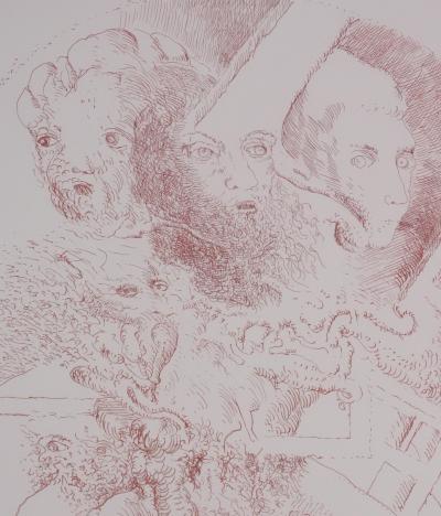 Popovic LJUBA : Et le Major de l'Immensité, Gravure originale signée 2