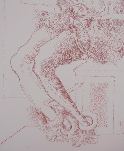 Popovic LJUBA : Et le Major de l'Immensité, Gravure originale signée 2