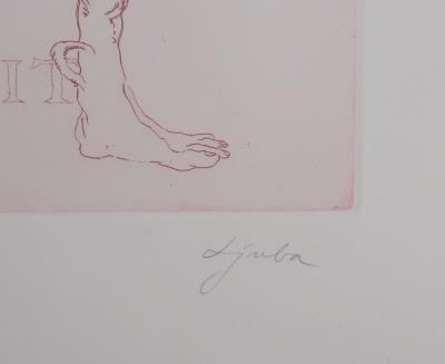 Popovic LJUBA : Et le Major de l'Immensité, Gravure originale signée 2
