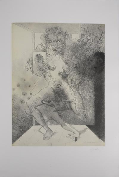 Popovic LJUBA : Ce remue-ménage, Gravure originale signée 2