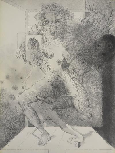 Popovic LJUBA : Ce remue-ménage, Gravure originale signée 2