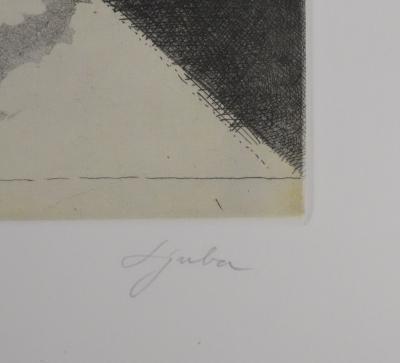 Popovic LJUBA : Ce remue-ménage, Gravure originale signée 2
