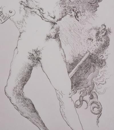 Popovic LJUBA : Chez elle, Gravure originale signée 2