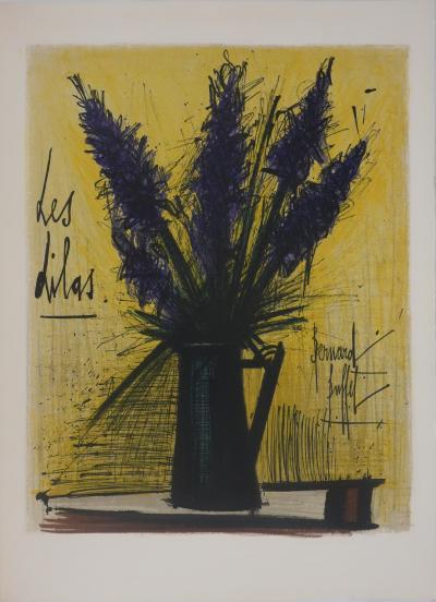 Bernard BUFFET : Les lilas, Lithographie originale signée 2