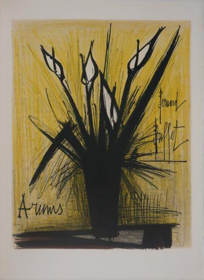 Bernard BUFFET : Les arums, Lithographie originale signée 2