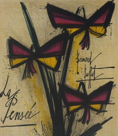 Bernard BUFFET : La pensée, Lithographie originale signée 2