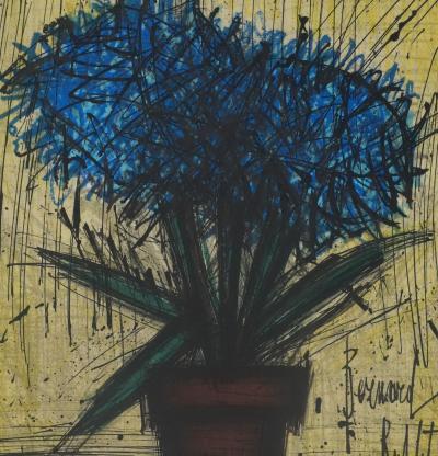 Bernard BUFFET : L’hortensia, Lithographie originale signée 2