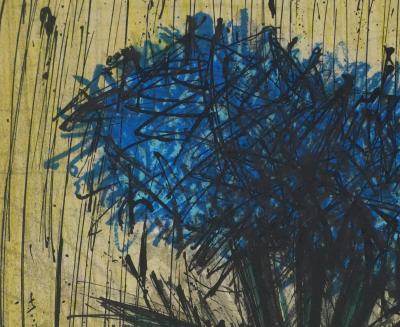 Bernard BUFFET : L’hortensia, Lithographie originale signée 2