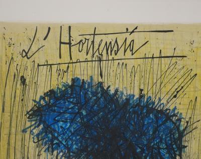 Bernard BUFFET : L’hortensia, Lithographie originale signée 2