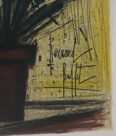 Bernard BUFFET : L’hortensia, Lithographie originale signée 2