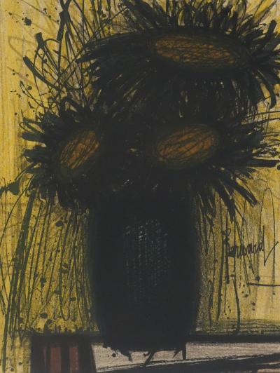 Bernard BUFFET : Les tournesols, Lithographie originale signée 2