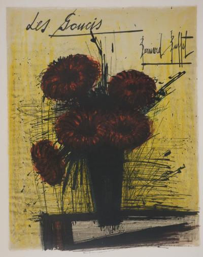 Bernard BUFFET : Les soucis, Lithographie originale signée 2