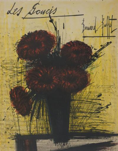 Bernard BUFFET : Les soucis, Lithographie originale signée 2